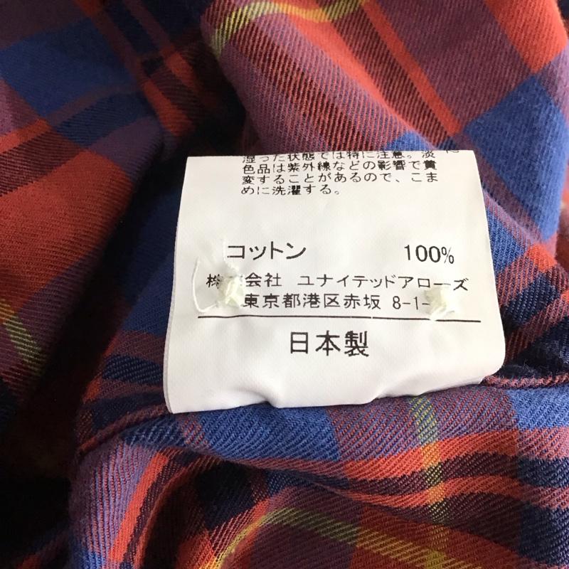 グリーンレーベルリラクシング green label relaxing シャツ、ブラウス 長袖 長袖シャツ ノーカラーシャツ チェックシャツ M チェック マルチカラー / マルチカラー / メンズ USED 古着 中古 10143415
