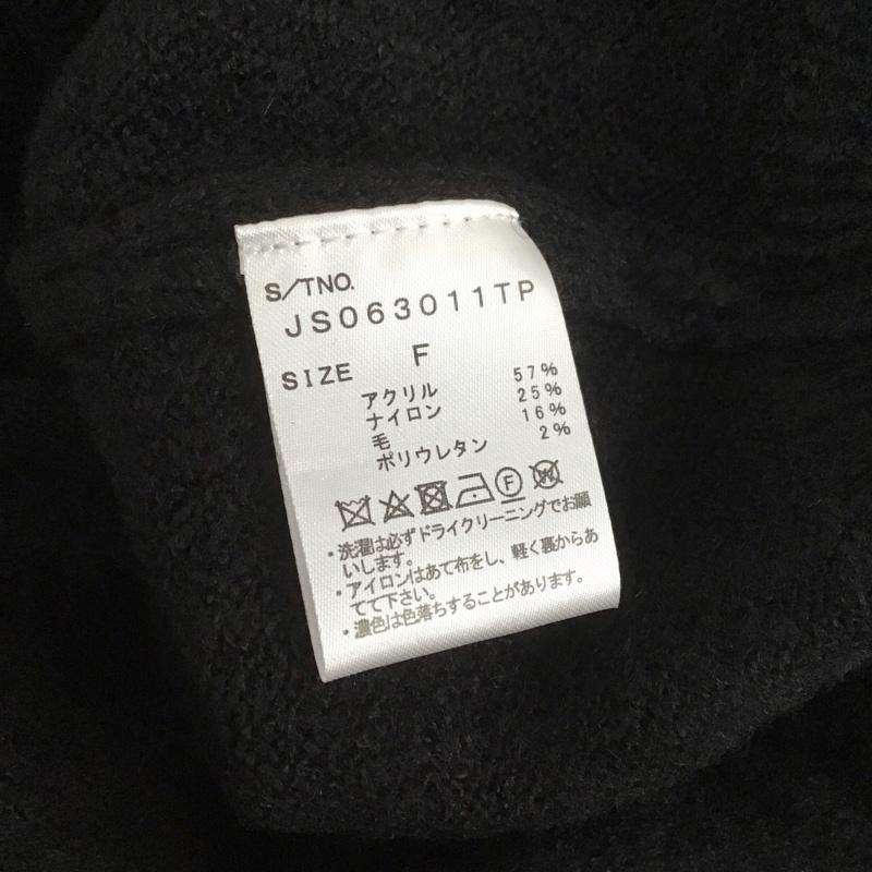 ジーナシス JEANASIS ニット、セーター 長袖 JS063011TP ビッグロゴニットプルオーバー タグ付き FREE ロゴ、文字 黒 / ブラック /  レディース USED 古着 中古 10107178