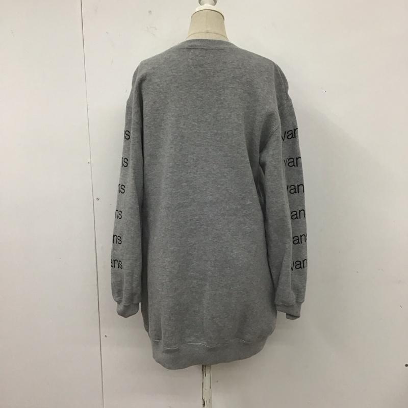 バンズ VANS ワンピース ミニスカート 29174h92000 スリーブプリントワンピース 長袖スウェットワンピース トレーナー FREE ロゴ、文字 灰 / グレー / メンズ USED 古着 中古 10111895