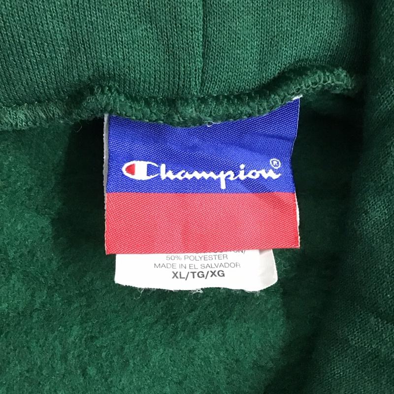 チャンピオン Champion パーカー 長袖 長袖パーカー フード付きパーカー プリントスウェット トレーナー XL プリント 緑 / グリーン / メンズ USED 古着 中古 10109779