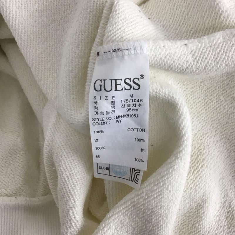 ゲス Guess トレーナー 長袖 長袖トレーナー スウェット クルーネック プルオーバー M ロゴ、文字 アイボリー / アイボリー / メンズ USED 古着 中古 10147325