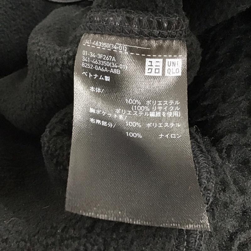 ユニクロ UNIQLO ジャケット、上着 ジャンパー、ブルゾン 341-463350 フリースジャケット WHITEMOUNTAINEERING ジャケット XL 無地 黒 / ブラック / メンズ USED 古着 中古 10141993