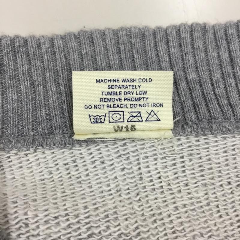 トゥームーン two moon トレーナー 長袖 スウェット ジップアップ 42 無地 灰 / グレー / メンズ USED 古着 中古 10108893