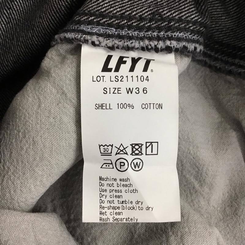 ラファイエット Lafayette パンツ デニム、ジーンズ ls211104 WASHED DENIM DOUBLE KNEE PAINTER PANTS ダブルニー ペインター 36インチ 無地 黒 / ブラック / メンズ USED 古着 中古 10107851