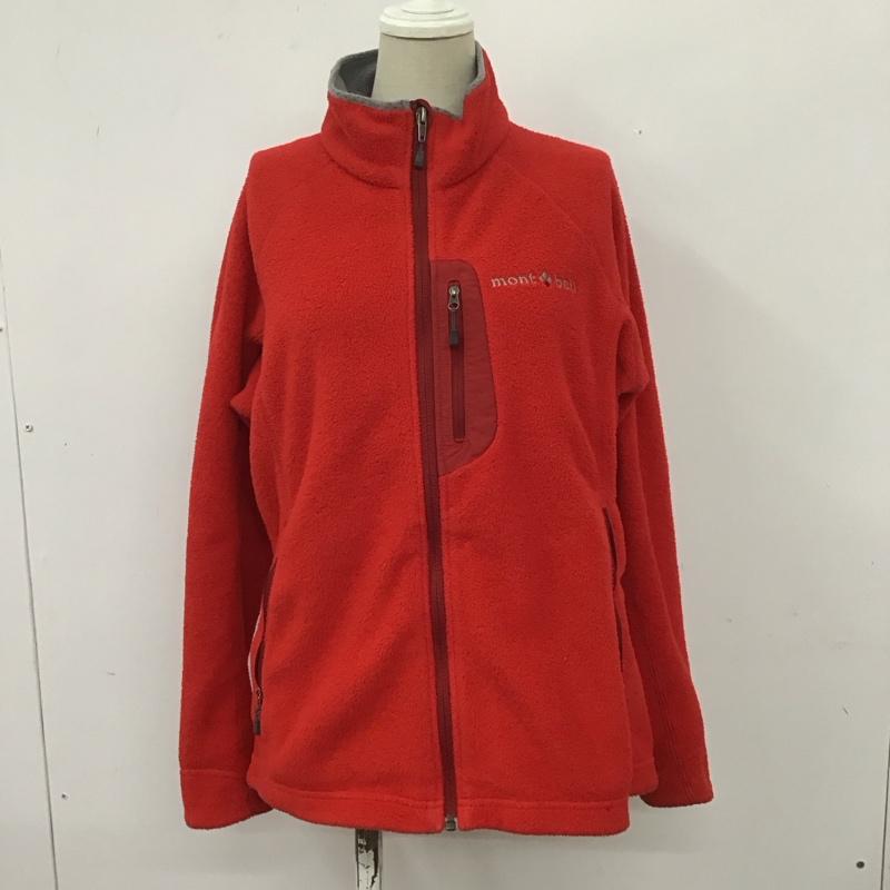 モンベル mont-bell ジャケット、上着 ジャケット、ブレザー 1106456 フリース クリマプラス200 M ロゴ、文字 赤 / レッド / レディース USED 古着 中古 10109050