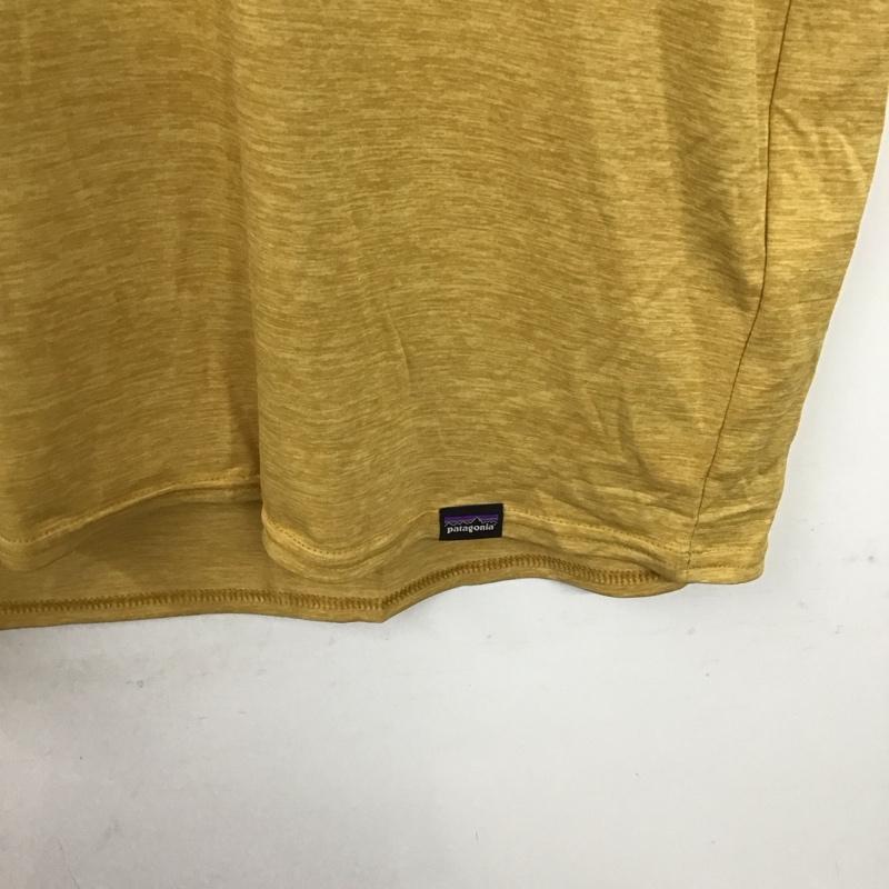 パタゴニア patagonia Tシャツ 半袖 半袖カットソー プリントTシャツ クルーネックカットソー M ロゴ、文字 黄 / イエロー / メンズ USED 古着 中古 10139823