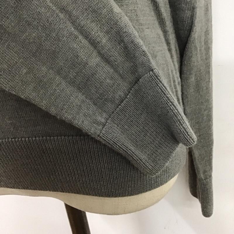 ポロラルフローレン POLO RALPH LAUREN ニット、セーター 長袖 ウール Vネック M ワンポイント 灰 / グレー / レディース USED 古着 中古 10122857