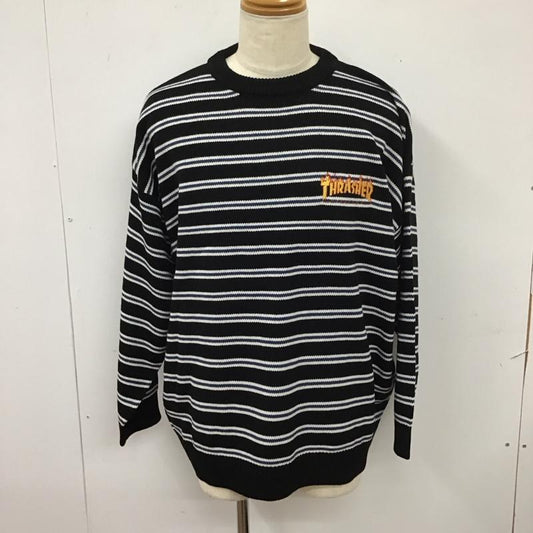 スラッシャー THRASHER ニット、セーター 長袖 長袖ニットカットソー ニット セーター クルーネックニット L ボーダー柄 マルチカラー / マルチカラー /  メンズ USED 古着 中古 10113644