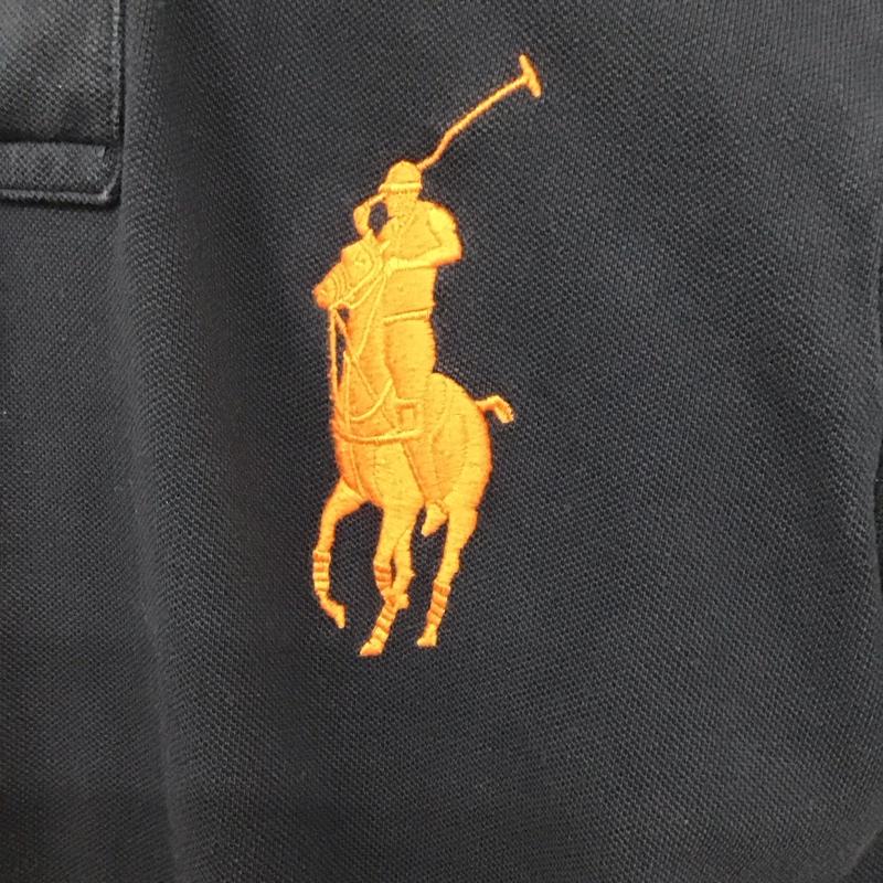 ポロラルフローレン POLO RALPH LAUREN ポロシャツ 半袖 半袖ポロシャツ 半袖カットソー カラーシャツ S ロゴ、文字 紺 / ネイビー / メンズ USED 古着 中古 10131499