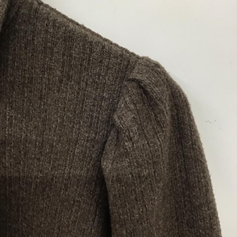 オスカー OSKER ワンピース ロングスカート 長袖ロングワンピース カラーワンピース フレアスカート S 無地 茶 / ブラウン / レディース USED 古着 中古 10138344