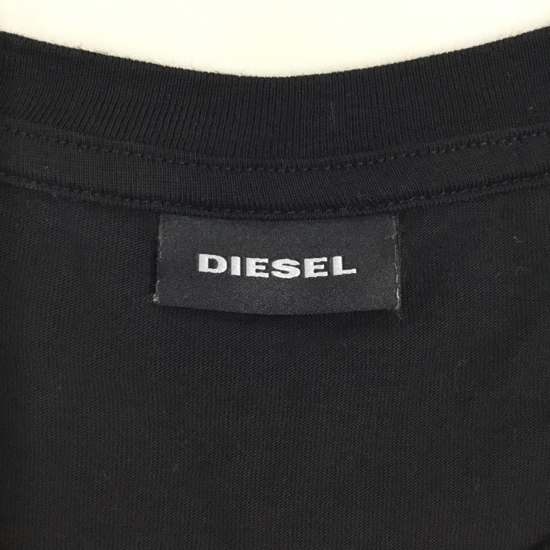 ディーゼル DIESEL Tシャツ 半袖 半袖カットソー プリントTシャツ クルーネックカットソー XXL プリント 黒 / ブラック /  メンズ USED 古着 中古 10109361