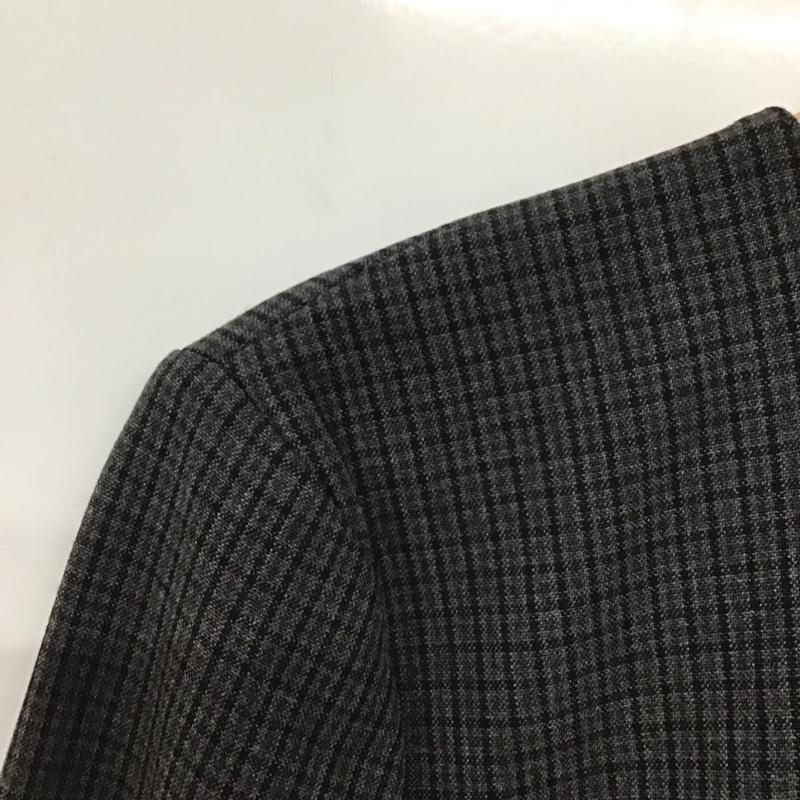 ザラ ZARA カットソー 長袖 8481/718/922 ショート丈 レイヤードトップス S チェック チャコールグレー / チャコールグレー / X 青 / ブルー / レディース USED 古着 中古 10133626