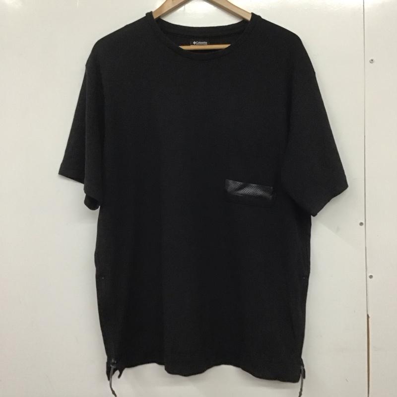 コロンビア Columbia Tシャツ 半袖 120 pm1936 半袖カットソー クルーネック サイドジップ XL 無地 黒 / ブラック / メンズ USED 古着 中古 10138885
