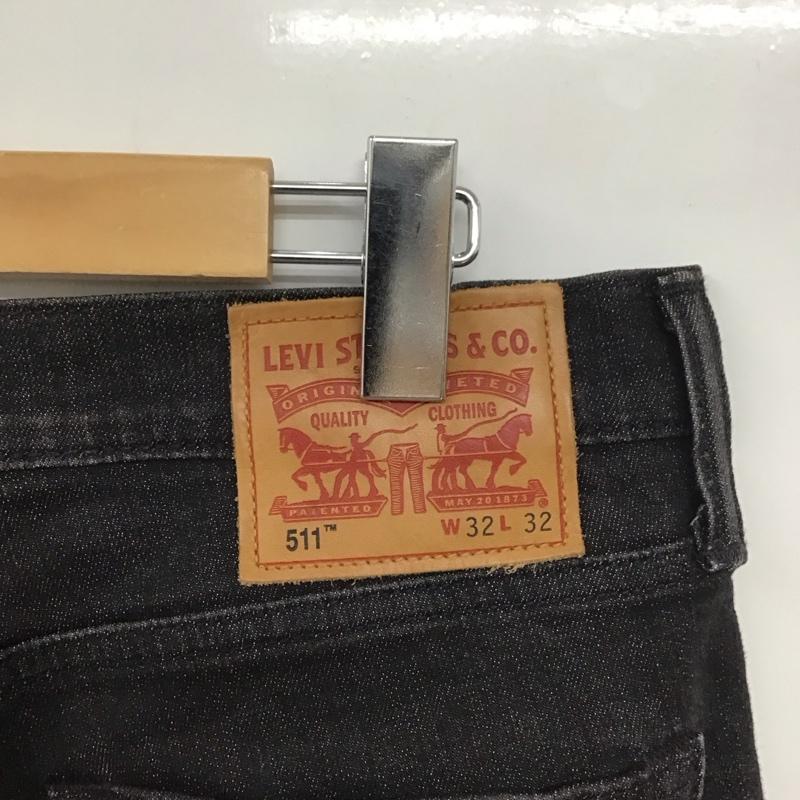 リーバイストラウスアンドコー Levi Strauss & co. パンツ デニム、ジーンズ デニムパンツ スリムパンツ カジュアルパンツ ストレッチパンツ 32インチ 無地 黒 / ブラック / メンズ USED 古着 中古 10137034