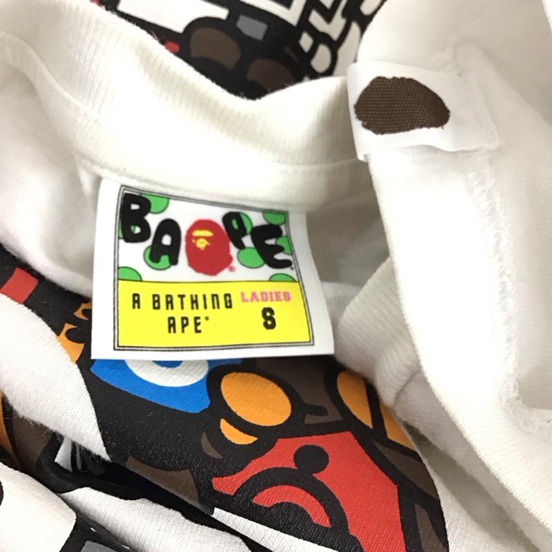 アベイシングエイプ A BATHING APE Tシャツ 半袖 S プリント 白 / ホワイト / レディース USED 古着 中古 10111417
