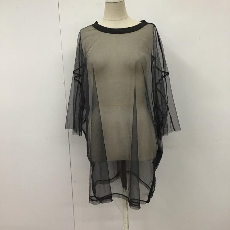ニコアンド niko and... カットソー 半袖 半袖カットソー 無地Tシャツ クルーネックカットソー シースルーカットソー FREE 無地 黒 / ブラック / レディース USED 古着 中古 10109960