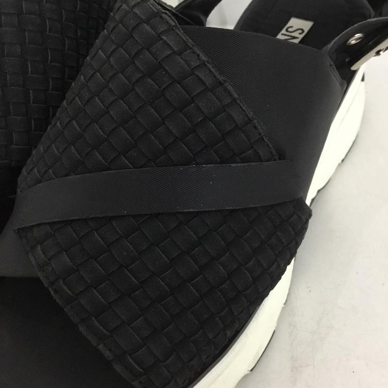 スナイデル SNIDEL サンダル サンダル SWGS202620 スニーカーソールサンダル 厚底 M 無地 黒 / ブラック / X 白 / ホワイト / レディース USED 古着 中古 10145608