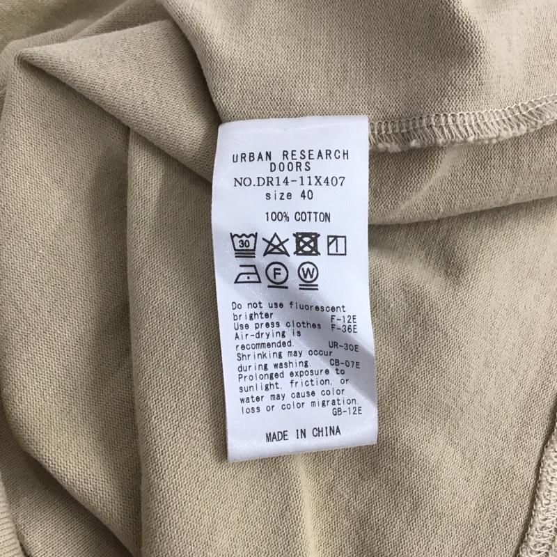 アーバンリサーチドアーズ URBAN RESEARCH DOORS ポロシャツ 長袖 長袖ポロシャツ 長袖カットソー カラーシャツ 40 無地 ベージュ / ベージュ / メンズ USED 古着 中古 10143689