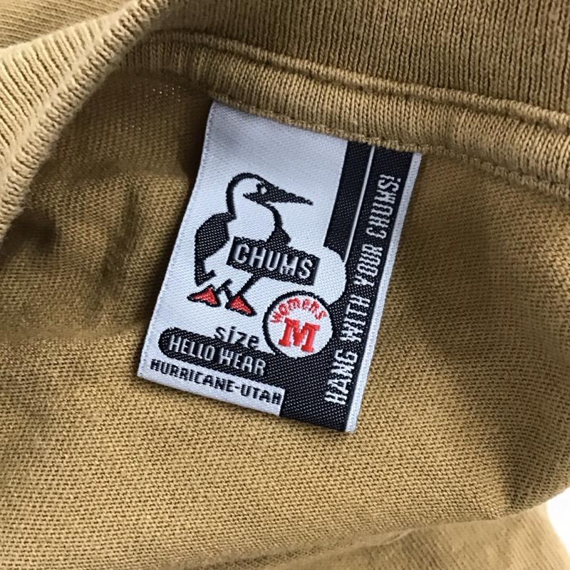 チャムス CHUMS Tシャツ 長袖 CH11-1830 ブービーロゴ バックロゴ ロンT M ロゴ、文字 ベージュ / ベージュ / レディース USED 古着 中古 10123111