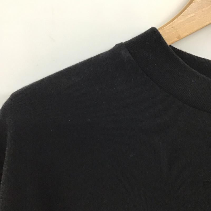 エッセンシャルズ ESSENTIALS カットソー 長袖 長袖カットソー プリントカットソー クルーネック XS ロゴ、文字 黒 / ブラック / メンズ USED 古着 中古 10137032