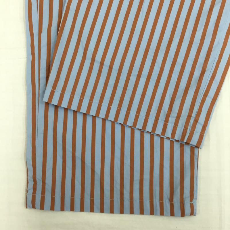 オメカシ Omekashi パンツ サルエルパンツ FREE ストライプ 水色 / ライトブルー / X 橙 / オレンジ / レディース USED 古着 中古 10139658