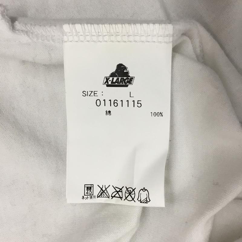 エクストララージ XLARGE Tシャツ 半袖 半袖カットソー プリントTシャツ クルーネックカットソー L プリント 白 / ホワイト / メンズ USED 古着 中古 10121615
