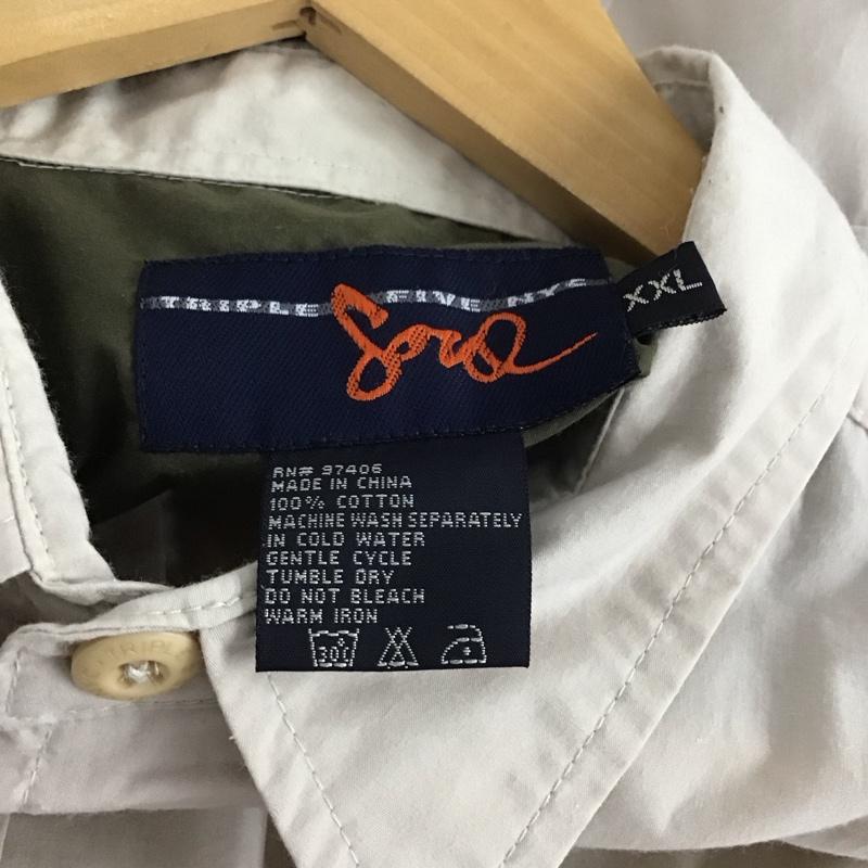 トリプルファイブソウル ニューヨーク TRIPLE FIVE SOUL NYC シャツ、ブラウス 長袖 長袖シャツ 無地シャツ カラーシャツ ワークシャツ XXL ロゴ、文字 ベージュ / ベージュ / メンズ USED 古着 中古 10139044