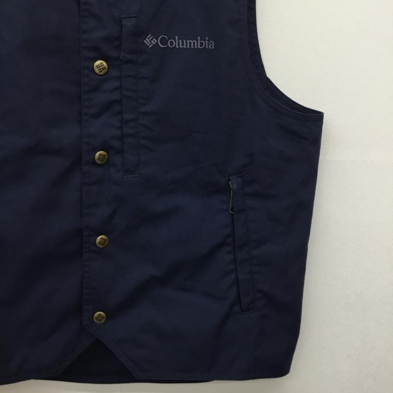 コロンビア Columbia ベスト ベスト PM1193 S ロゴ、文字 紺 / ネイビー / メンズ USED 古着 中古 10139259
