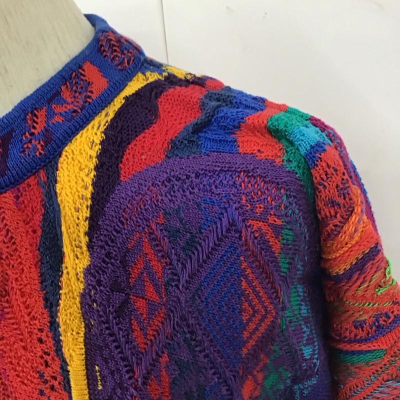 クージ COOGI ニット、セーター 長袖 長袖 総柄 マルチカラー / マルチカラー / メンズ USED 古着 中古 10110803