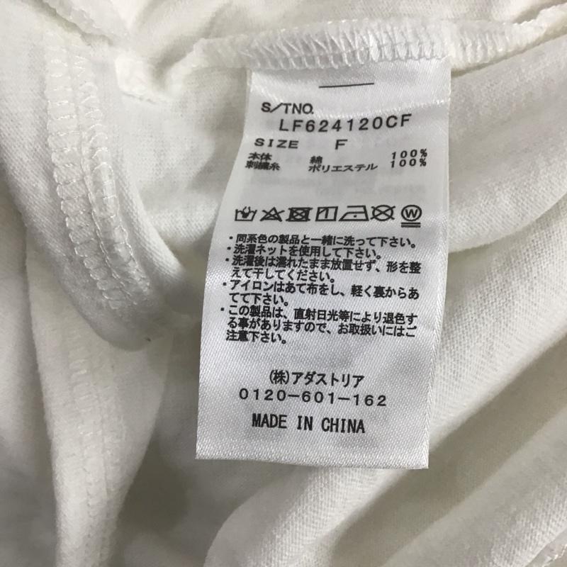 ローリーズファーム LOWRYS FARM Tシャツ 長袖 FREE プリント X 刺繍 白 / ホワイト / レディース USED 古着 中古 10133139