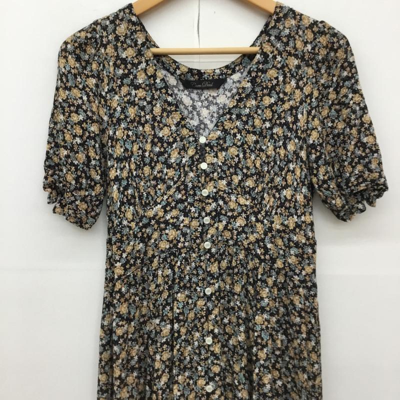 ココ ディール COCO DEAL ワンピース ロングスカート 2 花柄 黒 / ブラック / レディース USED 古着 中古 10134733