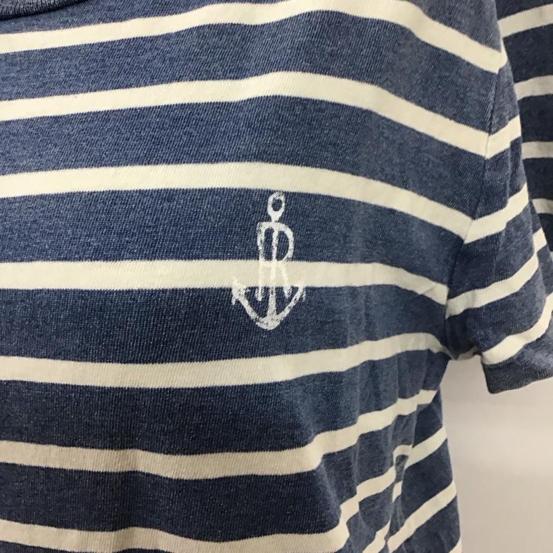 ポロラルフローレン POLO RALPH LAUREN Tシャツ 半袖 半袖カットソー プリントTシャツ クルーネックカットソー XS ボーダー柄 白 / ホワイト / X 青 / ブルー / レディース USED 古着 中古 10112199