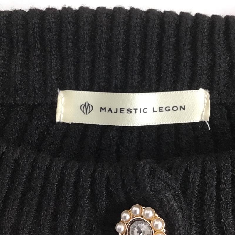 マジェスティックレゴン MAJESTIC LEGON カーディガン 長袖 M 無地 黒 / ブラック / レディース USED 古着 中古 10105776