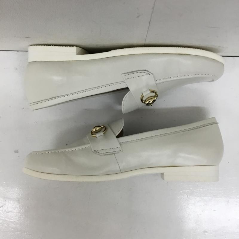 ヨースケ YOSUKE ローファー ローファー 25.0cm 無地 白 / ホワイト / レディース USED 古着 中古 10138995