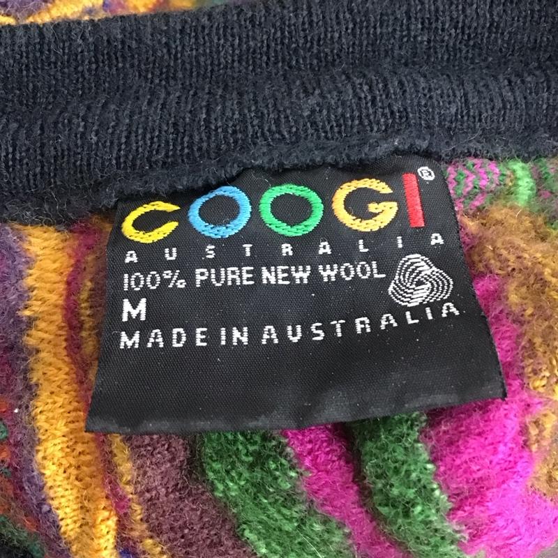 クージ COOGI ニット、セーター 長袖 長袖ニットカットソー クルーネック セーター M 総柄 マルチカラー / マルチカラー / メンズ USED 古着 中古 10128050