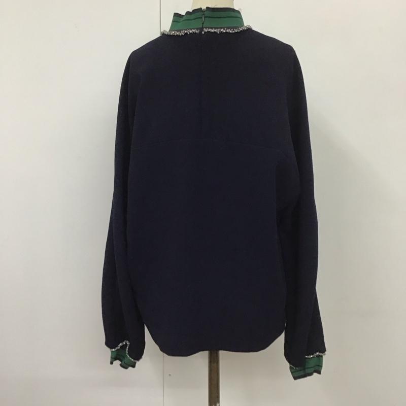 ザラ ZARA カットソー 長袖 S 無地 紺 / ネイビー /  レディース USED 古着 中古 10110294