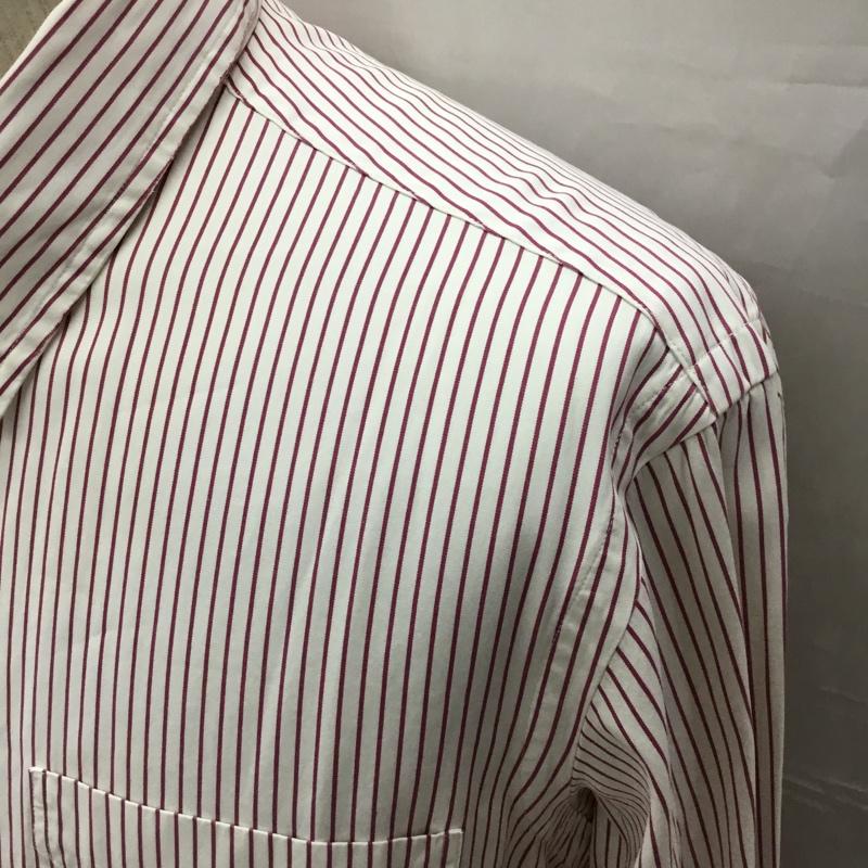 ラルフローレン RALPHLAUREN シャツ、ブラウス 長袖 長袖シャツ カラーシャツ ポケットシャツ 長袖カットソー ストライプシャツ L ストライプ 白 / ホワイト / X 赤 / レッド /  メンズ USED 古着 中古 10113290