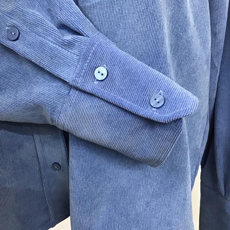 ザラ ZARA シャツ、ブラウス 長袖 8708 910 400 M 無地 青 / ブルー / レディース USED 古着 中古 10119394