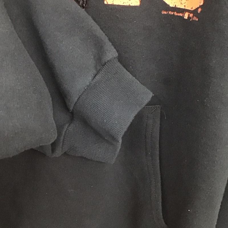 ヘインズ HANES パーカー 長袖 長袖パーカー プルオーバーパーカー スウェット XL プリント 黒 / ブラック / メンズ USED 古着 中古 10136625