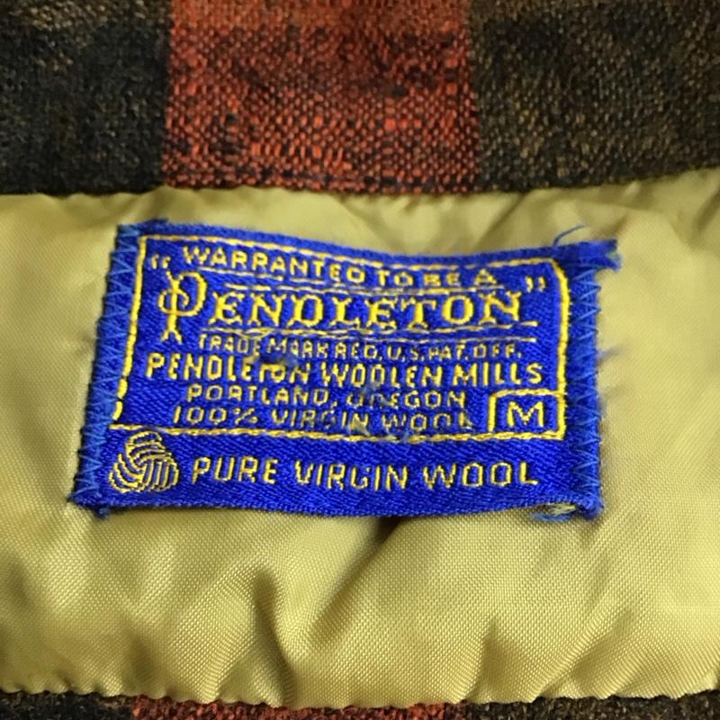 ペンドルトン PENDLETON シャツ、ブラウス 長袖 長袖シャツ カラーシャツ ポケットシャツ 長袖カットソー チェックシャツ M チェック 橙 / オレンジ / メンズ USED 古着 中古 10121046