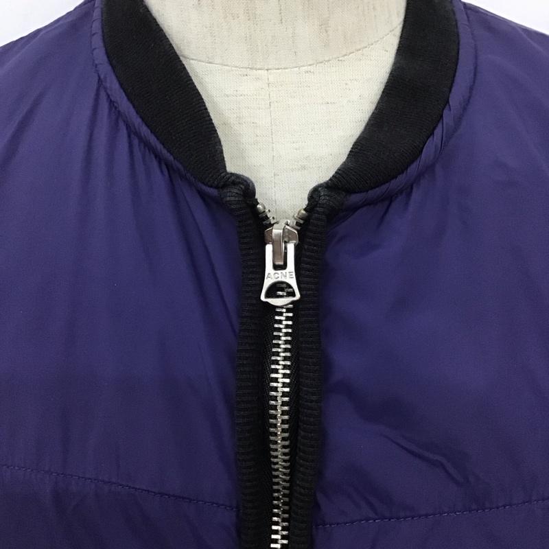 アクネストゥディオズ Acne Studios ジャケット、上着 ジャンパー、ブルゾン keanu ss14 ブルゾン ジップアップジャケット アウター カジュアルジャケット S 無地 黒 / ブラック / X 紫 / パープル / メンズ USED 古着 中古 10109271