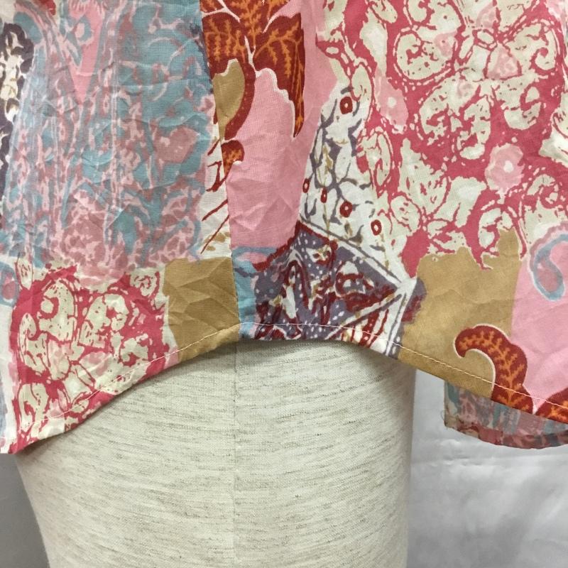 ベルフローリー BELL FLORRIE シャツ、ブラウス 半袖 半袖シャツ カラーシャツ 半袖カットソー カジュアルシャツ 3L プリント マルチカラー / マルチカラー / レディース USED 古着 中古 10108994