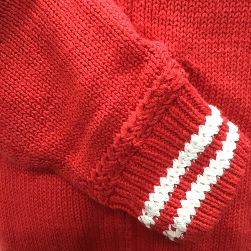 トミーヒルフィガー TOMMY HILFIGER ジャケット、上着 ジャケット、ブレザー ジップアップニットジャケット 長袖ニットカーディガン アウター XL ロゴ、文字 白 / ホワイト / X 赤 / レッド / メンズ USED 古着 中古 10111330