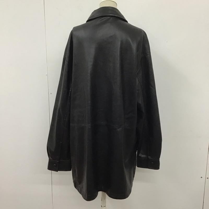 ザラ ZARA シャツ、ブラウス 長袖 フェイクレザーシャツ カジュアルシャツ カラーシャツ ジャケット M 無地 黒 / ブラック / レディース USED 古着 中古 10110222