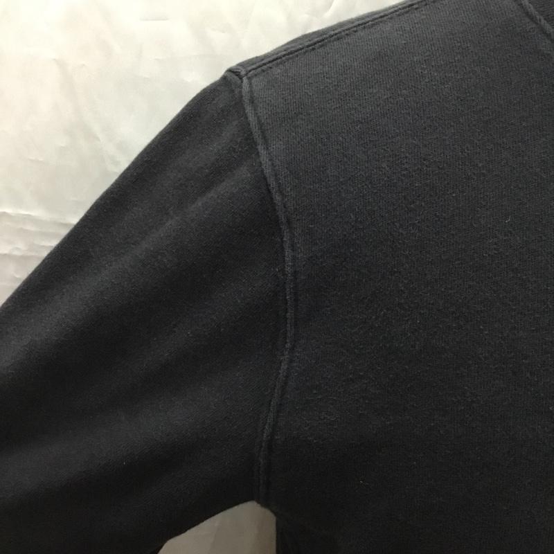 ステューシー STUSSY トレーナー 長袖 長袖トレーナー スウェット クルーネック リブスウェットカットソー S ロゴ、文字 黒 / ブラック / メンズ USED 古着 中古 10112316