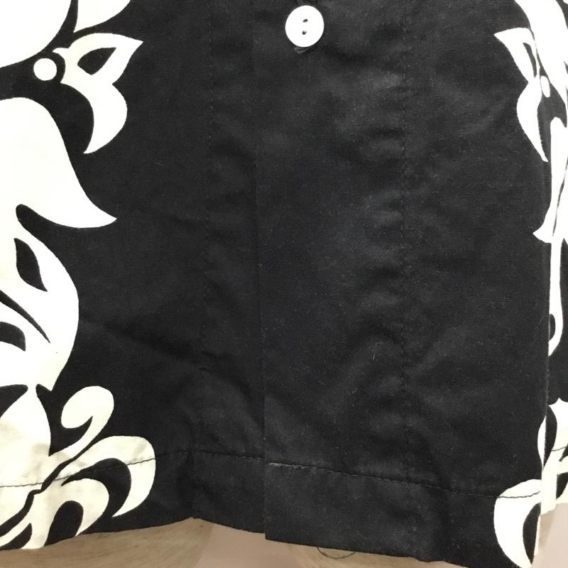 古着 USED シャツ、ブラウス 半袖 半袖シャツ カラーシャツ 半袖カットソー アロハシャツ S 花柄 X プリント 白 / ホワイト / X 黒 / ブラック /  メンズ USED 古着 中古 10108701