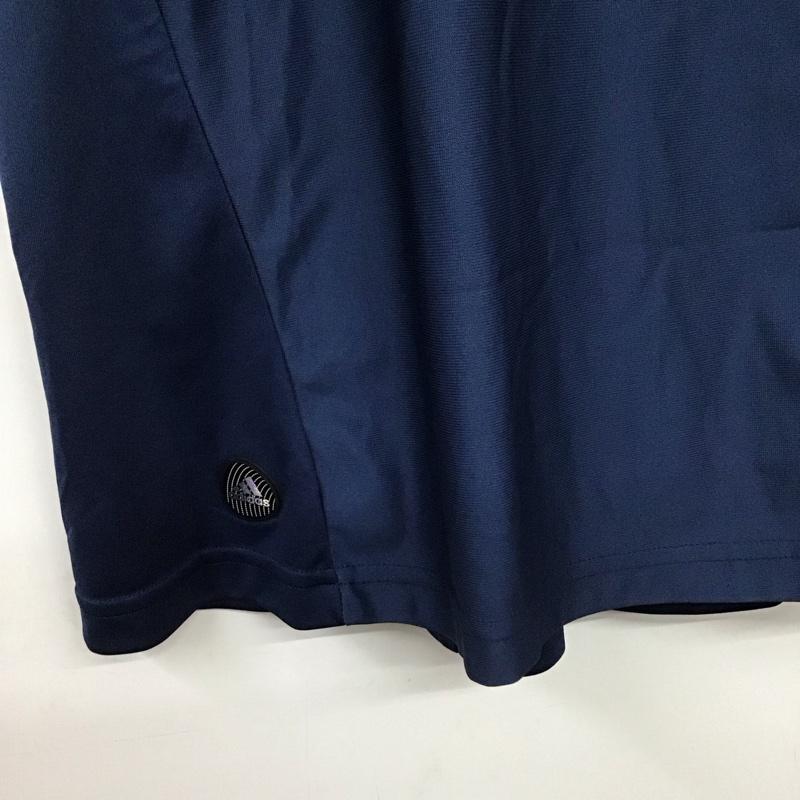 アディダス adidas Tシャツ 半袖 半袖カットソー プリントTシャツ ユニフォーム スポーツウェア M ロゴ、文字 紺 / ネイビー / メンズ USED 古着 中古 10136725