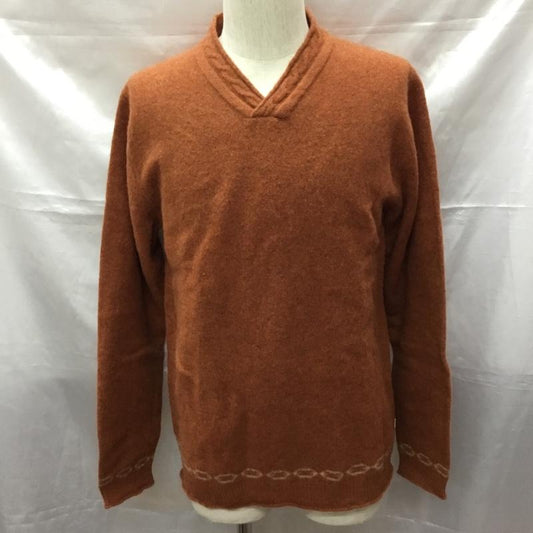 エーグル AIGLE ニット、セーター 長袖 長袖ニットカットソー ニット セーター クルーネックニット M 無地 橙 / オレンジ /  メンズ USED 古着 中古 10113342