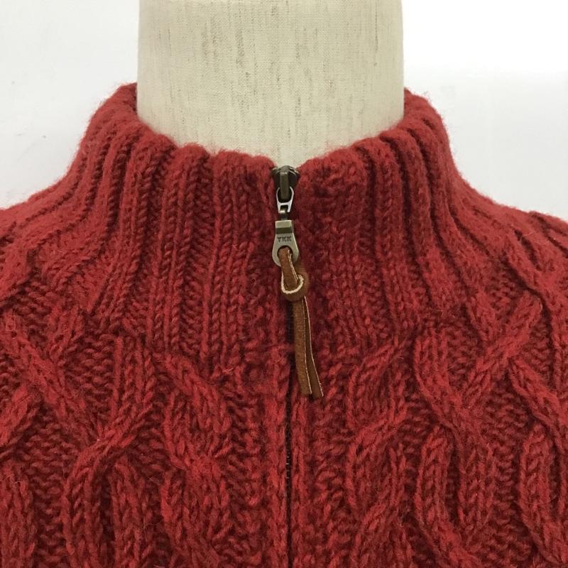 ラルフローレン RALPHLAUREN ジャケット、上着 ジャケット、ブレザー ジップアップニットジャケット 長袖ニットカーディガン アウター S 無地 赤 / レッド / メンズ USED 古着 中古 10105659