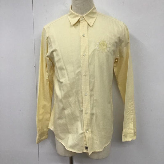 ティンバーランド Timberland シャツ、ブラウス 長袖 長袖シャツ カラーシャツ カジュアルシャツ 長袖カットソー M ロゴ、文字 黄 / イエロー /  メンズ USED 古着 中古 10113006